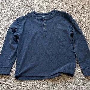 Cat & Jack Navy Long-Sleeve Henley Tee